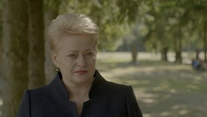 Prezidentė D. Grybauskaitė (kadras iš N. Medutytės filmo ''Siena - tarp Rytų ir Vakarų'')