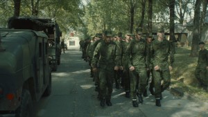 Šauktiniai savanoriai (kadras iš N. Medutytės filmo ''Siena - tarp Rytų ir Vakarų'')